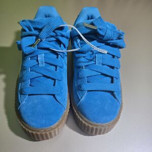 Rihanna FENTY X PUMA Creeper Phatty Shoe Womens SZ4.5 Speed Blue Lime Gum NEW